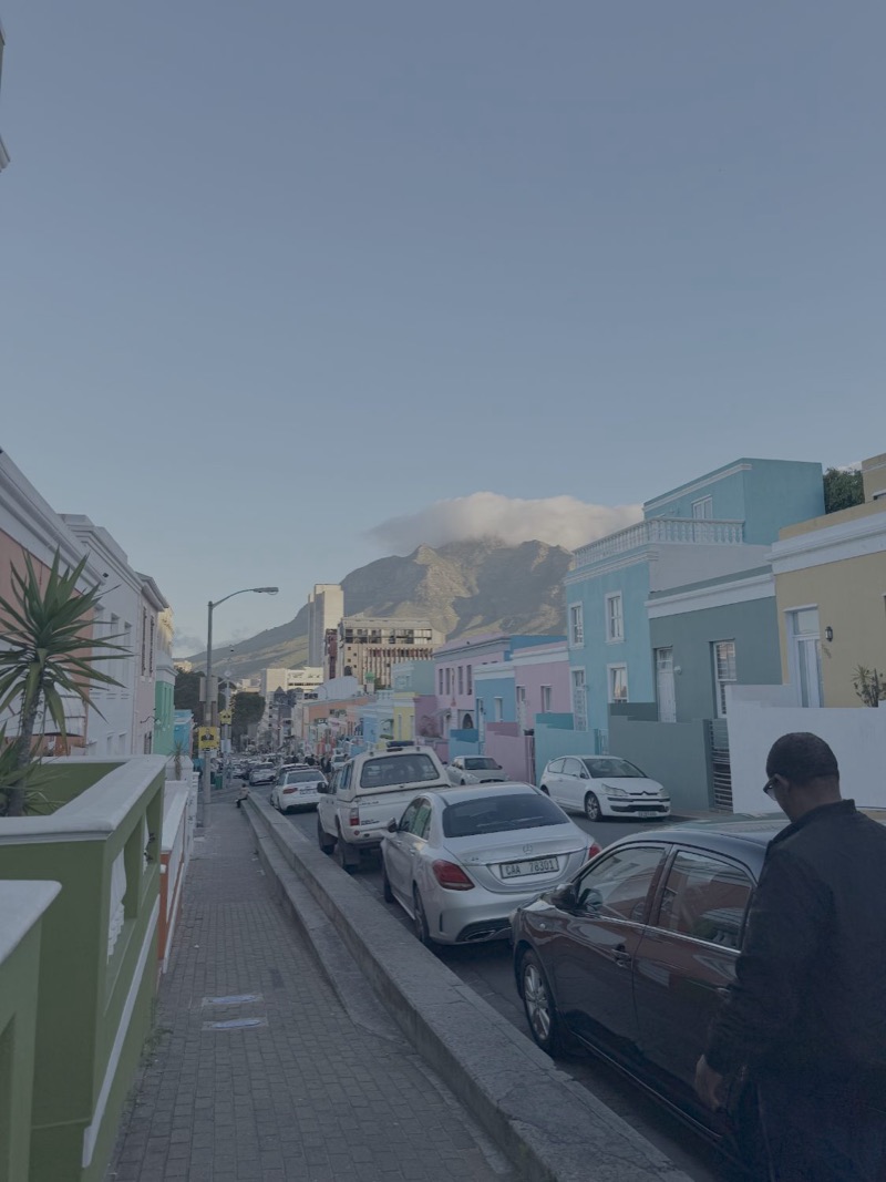 Arthur in Bo-Kaap with Devil's Peak behind